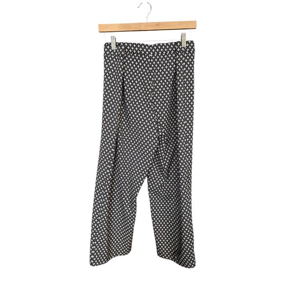 J. Jill Women's Black Floral Geometric Cropped Pants Size 16 - Picture 5 of 5
